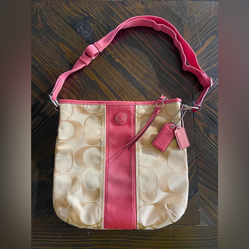 Coach Signature Stripe Crossbody Bag